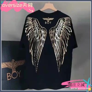 💫TZ桃園出貨💫ins潮流顯瘦上衣短袖T恤男韓版夏季舒適港風寬鬆百搭帥氣【A0613】潮牌boy老鷹燙五分短袖男夏季