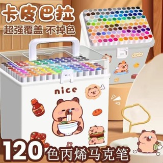 臺灣現/貨✨ 麥克筆 可水洗兒童丙烯馬克筆安全無毒套裝學生專業不透色水彩筆國畫顏料