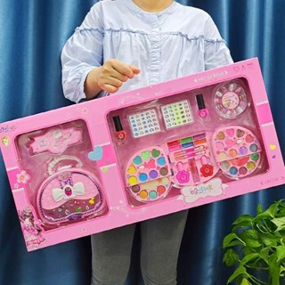 兒童化妝品玩具 彩妝套盒 無毒可水洗 女孩指甲油 口紅 化妝演出收納盒 節日禮物 小女孩彩妝玩具