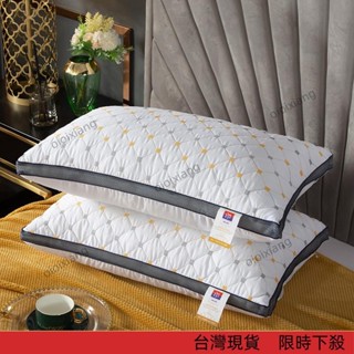 【廠家直銷】特價舒適枕頭芯 親膚棉羽絲絨枕芯 立體網邊滿天星三線格枕頭 可水洗機洗枕頭 飯店民宿專用枕頭 枕芯 學生枕