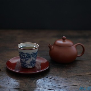 汝窯青松茶杯 陶瓷單杯 個人專用 45ml 主人杯 可開片 山水茶杯 手工工藝