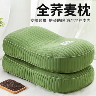 記憶棉枕 枕頭💖 純棉全蕎麥皮殼護頸椎助睡眠決明子枕芯硬枕頭成人護頸枕可拆水洗 護頸枕頭 午休枕 睡眠枕 涼枕