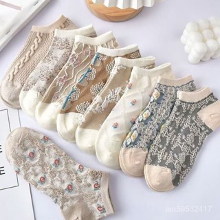 🎁女士襪子複古宮廷風女襪夏天防臭薄款短款