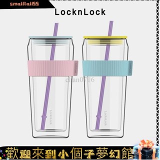 《新品好物》樂扣雙層耐高溫玻璃杯 吸管杯 水杯 馬克杯 飲料杯 咖啡杯 杯子 牛奶杯 / 620ml