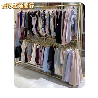 🔷優恩生活商行🔷服裝店展示架 雙層掛衣架 掛衣架 童裝陳列架 雙杆衣架 婚紗架 衣服架 掛衣桿 多種顏色