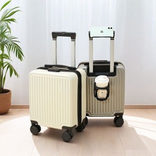 💕臺灣熱賣💕20×30×40cm春秋航空登機箱 14寸小型拉桿行李箱 學生旅行密碼皮箱子 輕便行李箱 密碼箱 小清新行李
