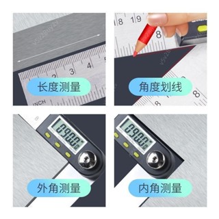 💥臺灣熱銷💥電子數顯角度尺PD290量角器規木工 用不銹鋼360度