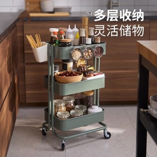 【免運費】拉斯克小推車置物架廚房落地浴室移動零食多層衛生間嬰兒臥室收納