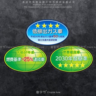 JDM環保排放車標貼紙日系改裝車貼反光車貼前擋風玻璃裝飾靜電貼 機車貼紙 汽車貼 TZ5