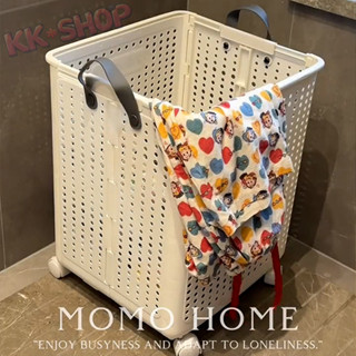 🍀KK*Shop🍀折疊臟衣籃家用高顔值洗衣籃帶輪衣服收納筐