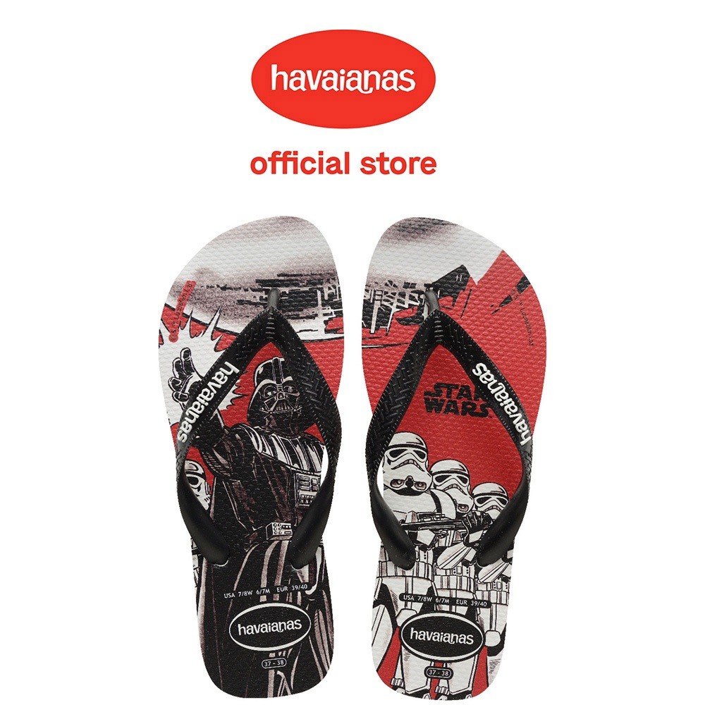 Havaianas 哈瓦仕 拖鞋 夾腳拖 男女鞋 星際大戰 黑白 Star Wars 4135185-0128U