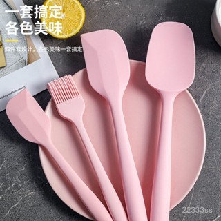 臺灣熱銷 颳刀颳闆矽膠鏟子耐高溫烘焙工具奶油蛋糕攪拌鏟子一體式抹刀套裝