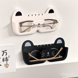 可愛貓咪造型PVC 壁掛式眼鏡收納架 床頭浴室適用墨鏡通用