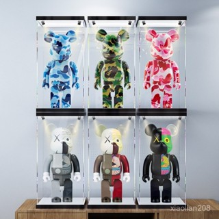 ✨駿麟小鋪✨積木熊bearbrick1000%亞克力展示盒400%暴力熊模型收納盒防塵罩子 R1EA
