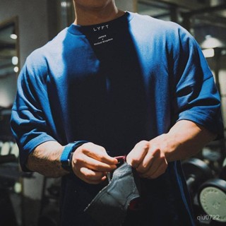 下殺價 健身短袖男 速乾緊身衣 跑步訓練服 機能訓練上衣 肌肉健身兄弟運動男士T恤夏季圓領棉質跑步健身短袖上衣休閒