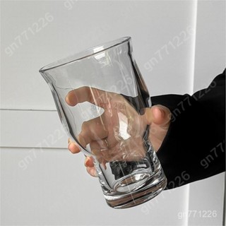 創意玻璃杯🍸 ins風網紅寬口玻璃杯 果汁杯冰美式咖啡杯 酒杯啤酒杯 飲品飲料杯子 咖啡杯冷飲杯 簡約玻璃杯