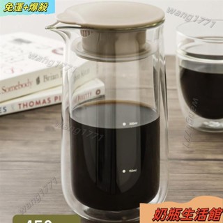 【免運】雙層耐熱玻璃咖啡壺 咖啡杯 精緻便攜式隔熱 設計美觀 有檢測包