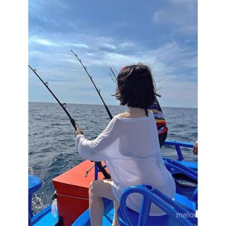 💖夏季爆款女生防曬衣💖防曬衣服女夏季新款白色罩衫寬鬆防紫外綫冰絲薄款長袖t恤ins上衣 BE6U