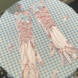 🌈【優秀の漫遊社】🌈拍照手套 ins公主芭比蝴蝶結手套姐妹閨蜜粉生日派對網紅少女道具裝飾佈置