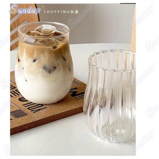 嘉義出貨🍽鬱金香ins風條紋高硼矽耐熱玻璃杯咖啡杯咖啡杯拿鐵杯水杯子小眾