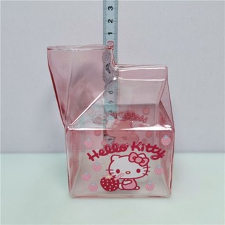 凱蒂貓美樂蒂卡通可愛小奶瓶酷洛米耐熱玻璃杯大眼蛙帕恰狗大耳狗