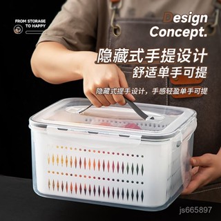 臺灣出貨免運🔥冰箱收納盒瀝水保鮮盒食品級專用冷藏冷凍密封保鮮廚房水果蔬菜盒*限時下殺