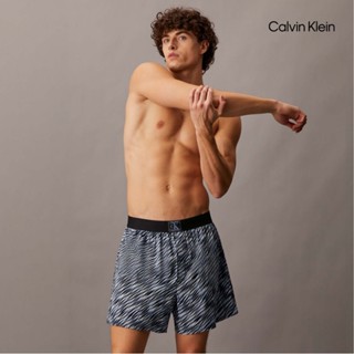 【Calvin Klein】 CK 1966 時尚休閒經典四角內褲 藍色