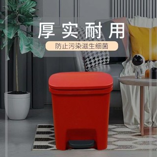 家庭必備好物☼【店鋪熱銷】腳踏式垃圾桶帶蓋家居耐用多功能簡約加厚辦公室廚房臥室客廳厠所