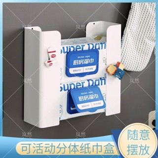 磁吸紙巾盒廚房濕巾收納盒可活動式冰箱側麵磁鐵濕紙巾抽紙盒一體m