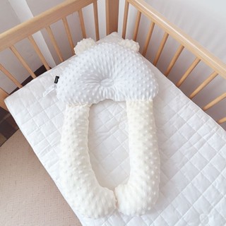 Cute Grid❤ 元霜寶貝豆豆絨新生嬰兒安撫定型枕糾正頭型防偏頭防驚跳睡覺抱枕