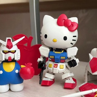 🔥臺灣熱賣/免運🔥新品萌閃SDEX元祖凱蒂貓聯名款Hello Kitty紮古網紅高達模型玩具