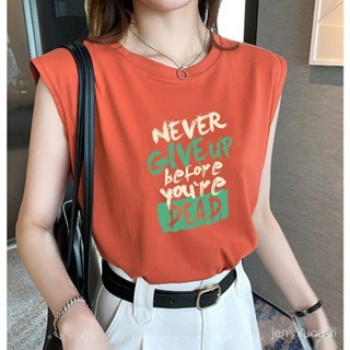全舘免運🔥夏季新款字母潮流寬鬆大碼胖mm無袖吊帶背心女內搭外穿打底衫上衣 0YCF