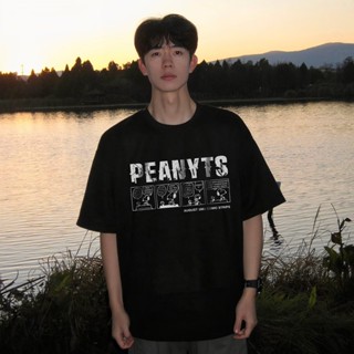 t恤男 夏款 新款 日系 簡約 潮牌 打底衫 潮流 寬鬆 圓領 大尺碼 印花t 五分袖 短袖男 男t （LT396）