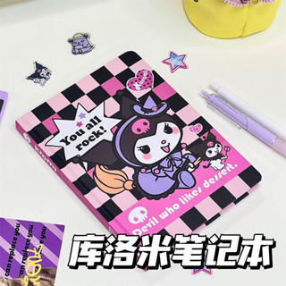 臺灣現_貨🔥A5可愛日系加厚彩頁筆記本橫線三麗鷗庫洛米硬殼日記本學生記事本 小羊咩咩困