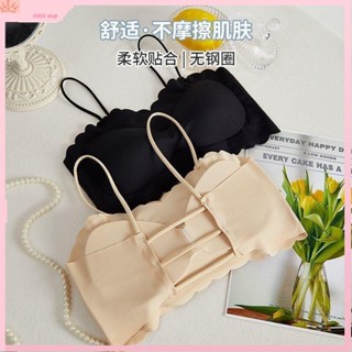 DIKK shop🎀冰絲抹胸無痕內衣學生韓版防走光集中爆乳薄款內衣美背打底吊帶背心冰絲內衣無鋼圈內衣無痕隱形內衣少女內