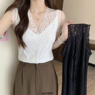 🔥桃園出貨🔥2024新款莫代爾蕾絲美背吊帶背心女春夏新款大尺碼胖mm外穿內搭打底無袖上衣