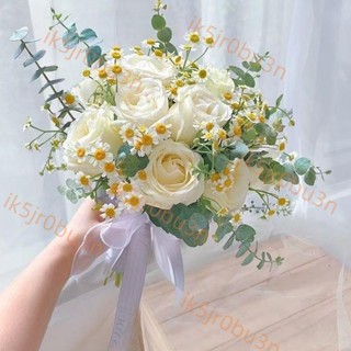 結婚捧花 森系手捧花領證拍照新娘結婚婚禮韓式手捧花韓式手捧花模擬鮮花模擬玫瑰花拍珍珠捧花照道具家居擺件花束捧花婚禮手捧花