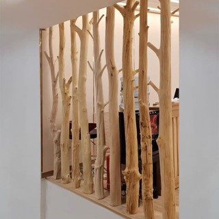 💖家居原木幹樹枝裝飾隔斷手工擺件客廳玄關diy定製櫥窗掛衣架