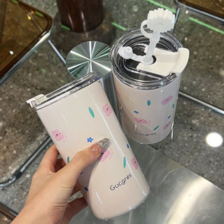 臺灣發貨【免運】Jenny 500ml 316 不鏽鋼保溫杯 咖啡 吸管杯 甜美大容量水杯 保溫保冷隨手杯