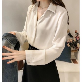 襯衫 大尺碼 大尺碼襯衫 雪紡襯衫 雪紡上衣 加肥加大碼女裝春秋裝襯衫女長袖雪紡上衣打底襯衣女