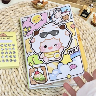 【桃園出貨】 a5皮質筆記本 精裝本 記帳簿 學校用品 辦公用品 可愛懶大王 加厚彩色內頁 手賬本 學生日記本 記事手賬