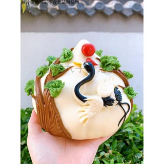 拉麵丸子生活館✿福壽仙鶴松柏卡通饅頭模具中式花餑餑模具花樣造型