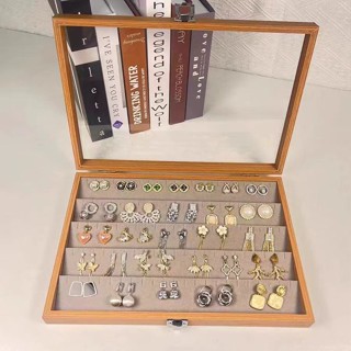 首飾收納盒 首飾盤 飾品收納盒 絨布收納盤 分格整理盒 首飾展示盤 絨面收納盒 木質首飾盒 飾品盒收納盒 手鏈收納盒