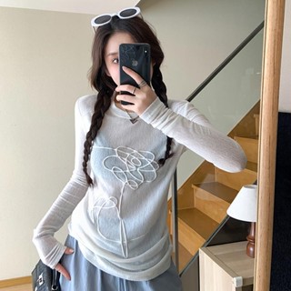 七喜 夏季新款薄款純欲風辣妹防曬罩衫長袖T恤女修身顯瘦百搭外穿上衣 一字領上衣 薄上衣 長袖女生