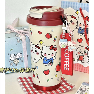 新款雙飲保溫杯316不銹鋼吉伊卡哇HelloKitty水杯便攜高級感兒童
