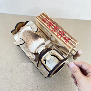 免運✨擺件💥2025仿古模型擺件老物件木製爆米花機土灶臺穀風車水井模型擺件裝飾品輕奢