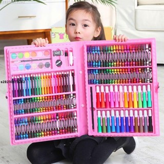💤新品力推🎉兒童水彩筆繪畫套裝送畫本禮盒畫筆蠟筆幼兒園禮物小學生美術用品