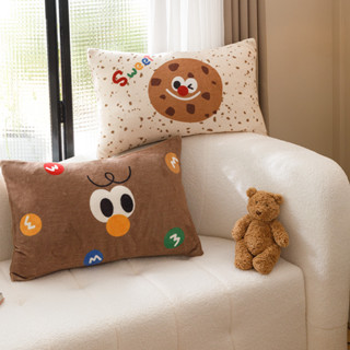 春夏新品可愛卡通牛奶絲絨枕套卡通枕套法蘭絨枕套信封枕套48*74cm*2pcs 涼感床包組 單人雙人床包
