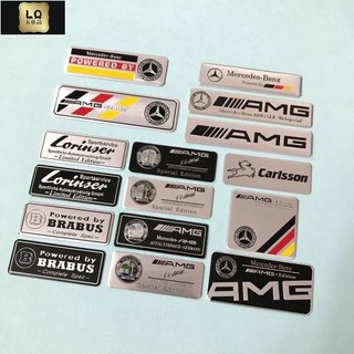 1適用於奔馳金屬車身銘牌貼紙汽車後標誌徽章梅賽德斯賓士 AMG 蘋果樹 Brabus AMG W210 W203 W12