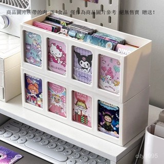 小卡收納盒 小卡展示架 桌麵分格卡位盒3寸卡片整理神器收納盒 小卡收納盒 ins簡約透明翻蓋收納盒 防塵收納盒